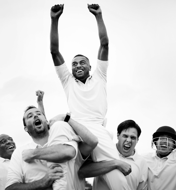 Celebrating a wicket